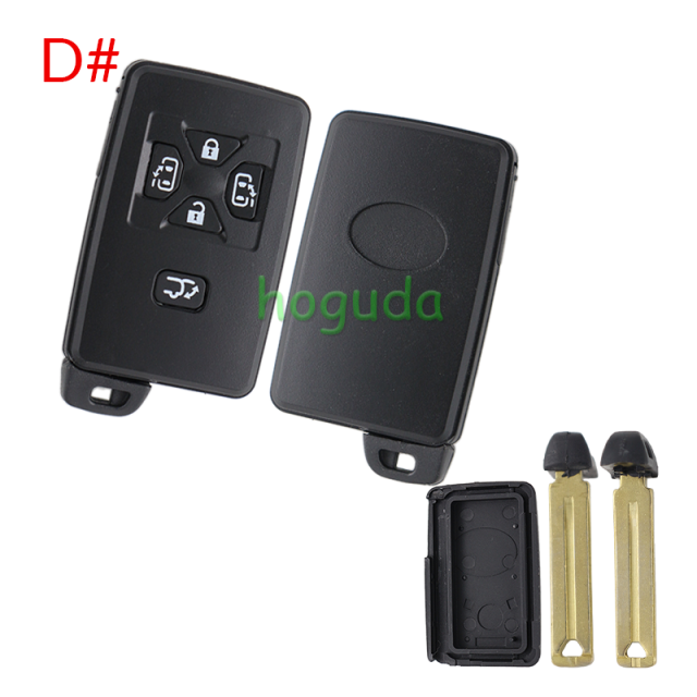For Toyota 3 button remote key shell , the blade with two side groove (black)