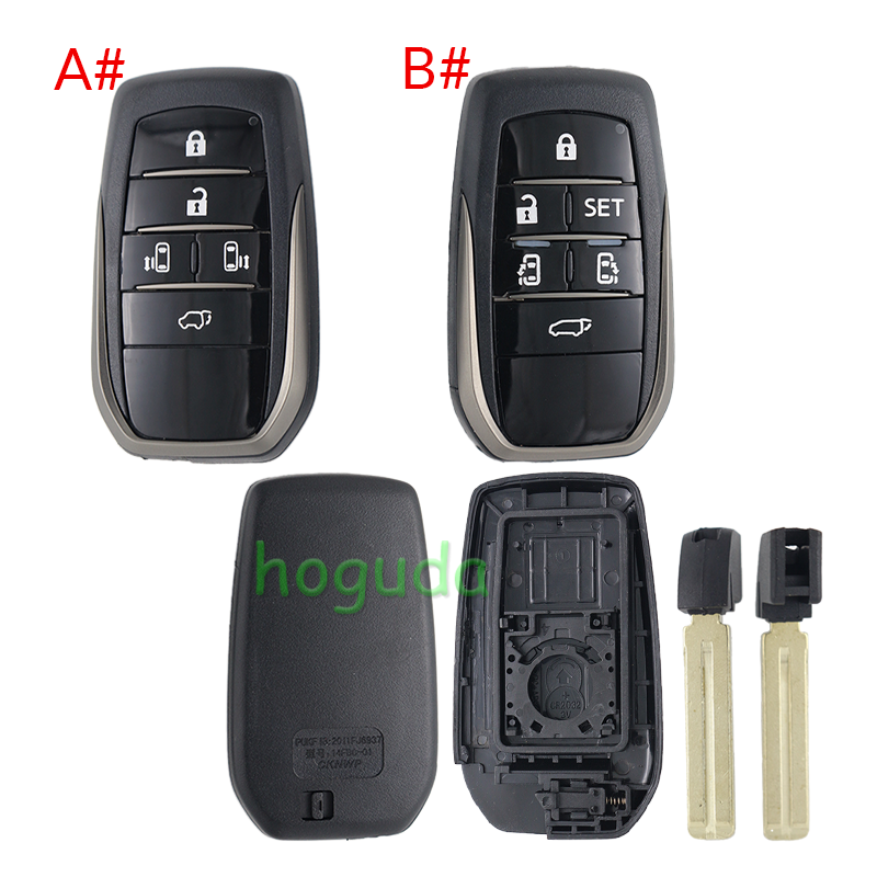 For Toyota 5/6 button remote key blank