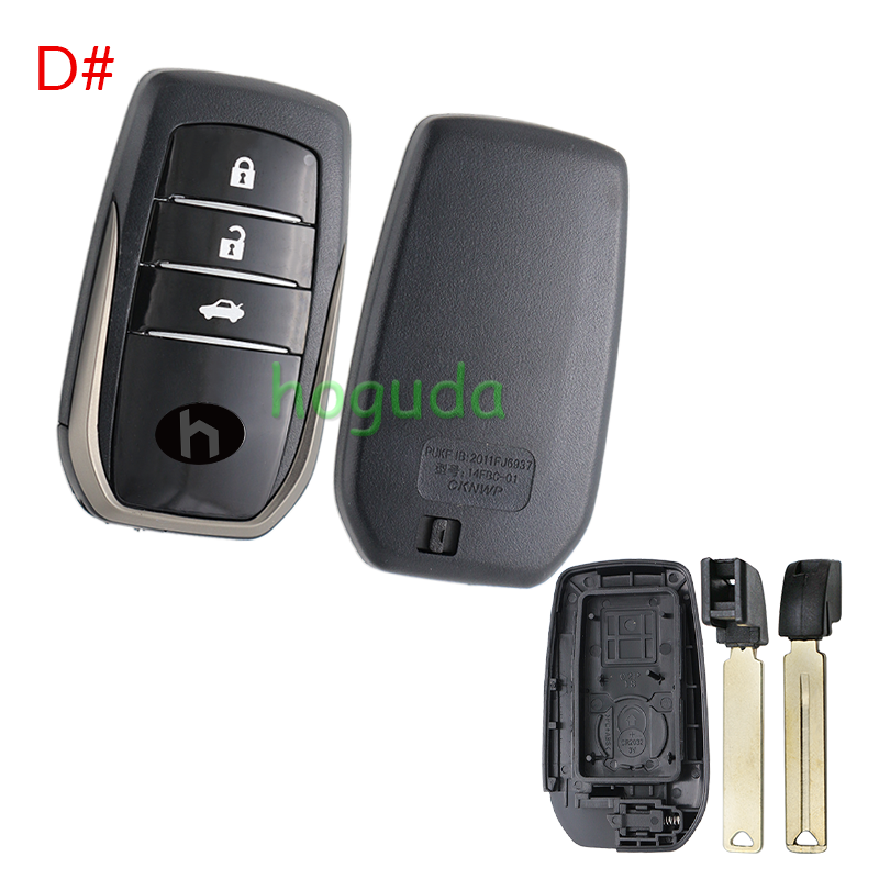 For Toyota 2/3+1/3/3+1 button remote key blank