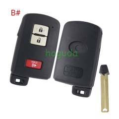 For Toyota 2/2+1/3/3+1 button remote key shell ,the button is square and white,please choose the key button