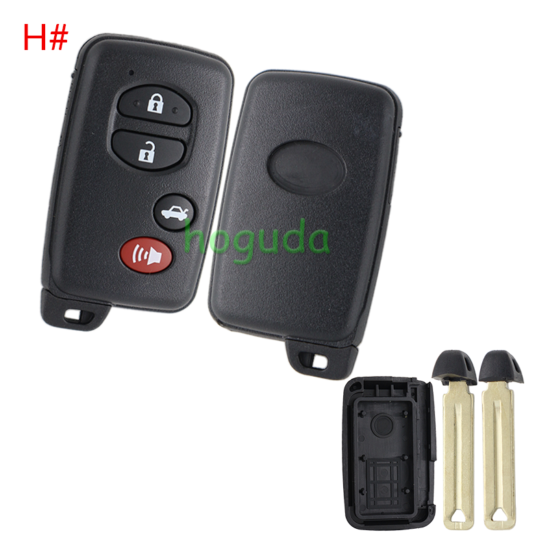 For Toyota 2 button remote key blank  (the button is round)，please choose the key button.