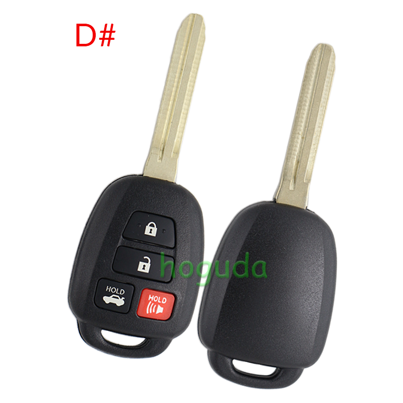 For Toyota 2/2+1/3/3+1 button remote key blank without logo