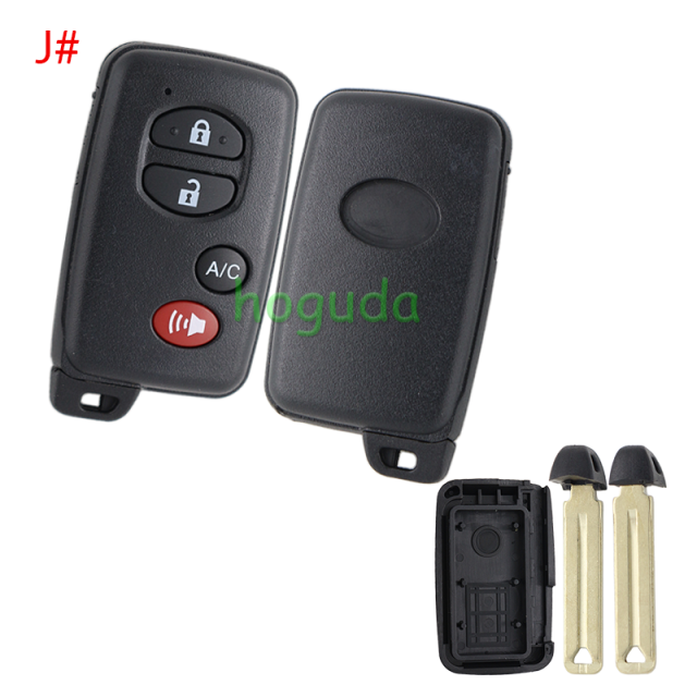 For Toyota 2 button remote key blank  (the button is round)，please choose the key button.