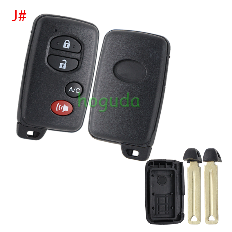 For Toyota 2 button remote key blank  (the button is round)，please choose the key button.