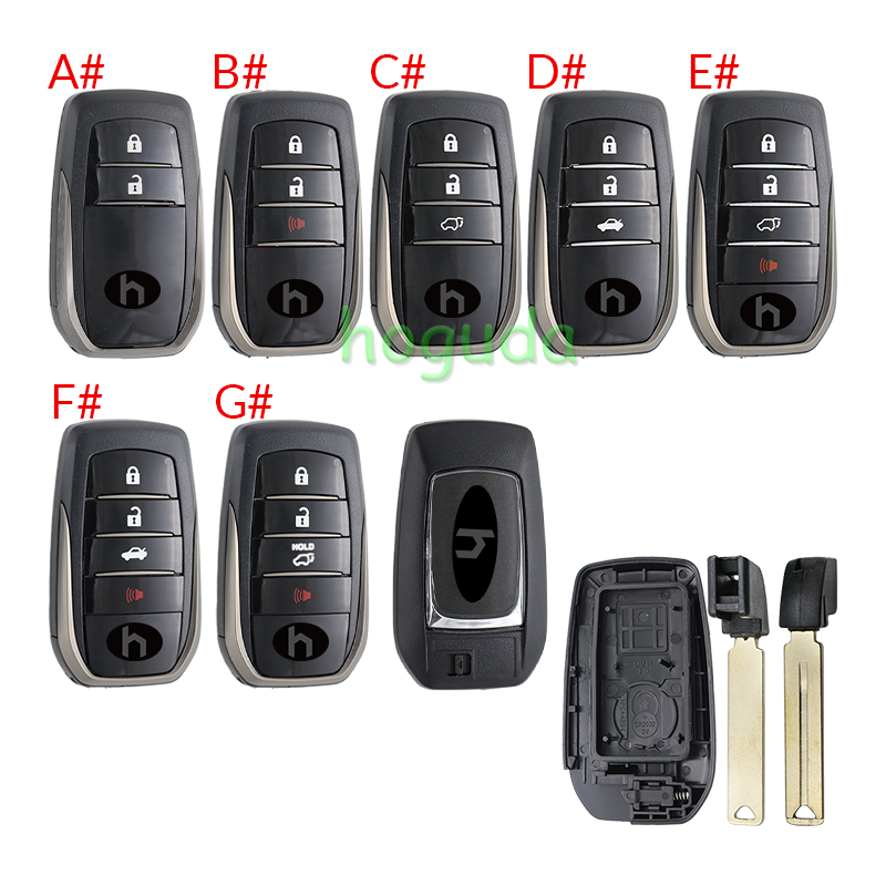For Toyota 2/3+1/3/3+1 button remote key blank