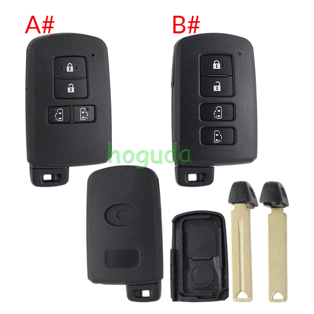 For Toyota 4 button remote key shell ,the button is square