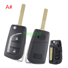 For Toyota 2/3/2+1/3+1 button flip remote key blank with VA2 Blade