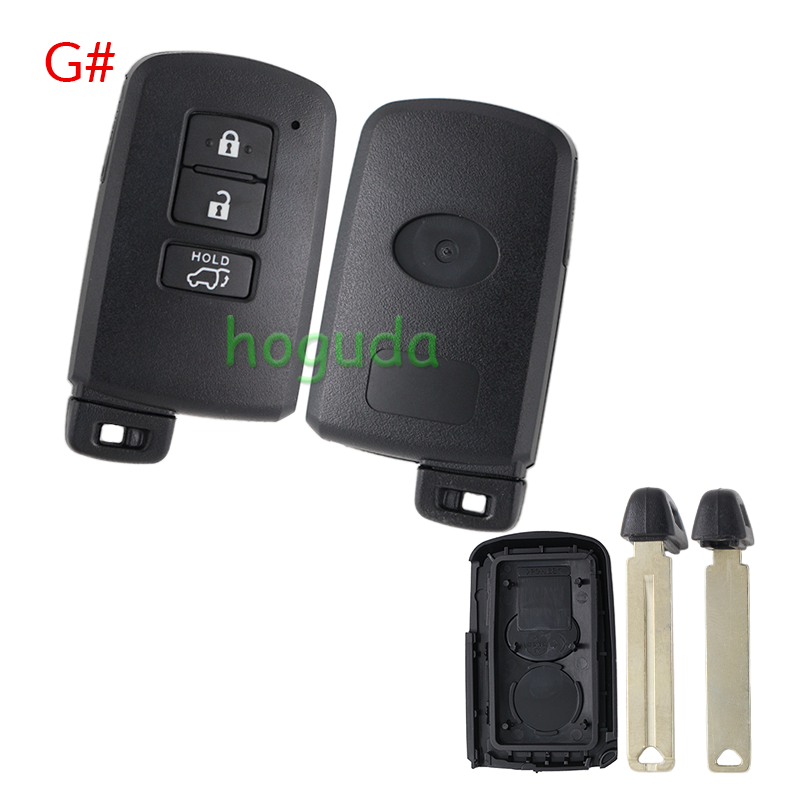 For Toyota 2/2+1/3/3+1 button remote key blank (the button is square)