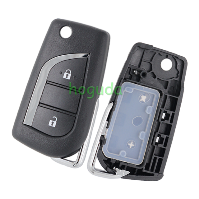 For Toyota 2/3/2+1/3+1 button flip remote key blank withToy43 Blade