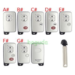For Toyota Crown 2/2+1/3/3+1 button remote key blank,please choose the key button