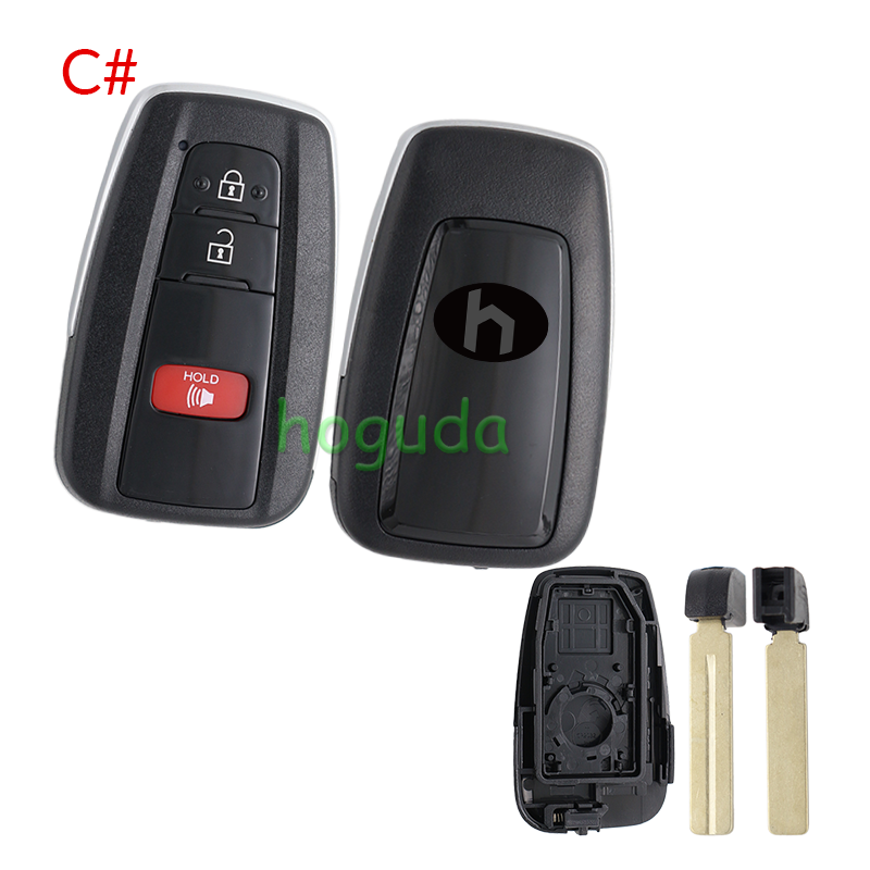 For Toyota C-HR 2/2+1/3/3+1 buttons Smart Remote key blank,please choose the button