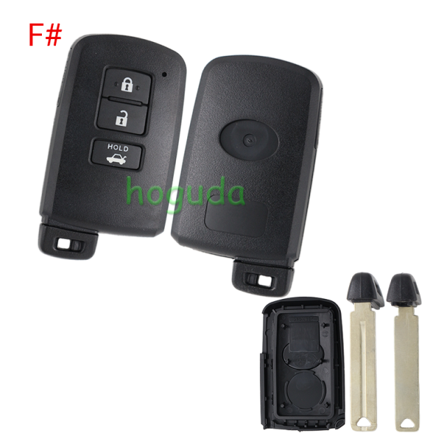 For Toyota 2/2+1/3/3+1 button remote key blank (the button is square)