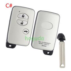 For Toyota Crown 2/2+1/3/3+1 button remote key blank,please choose the key button