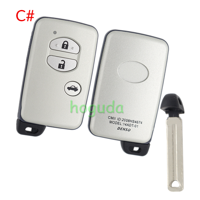 For Toyota Crown 2/2+1/3/3+1 button remote key blank,please choose the key button