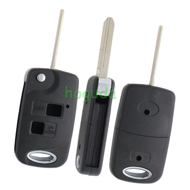 For Toyota 2 button modified folding remote key blank with Toy47 blade