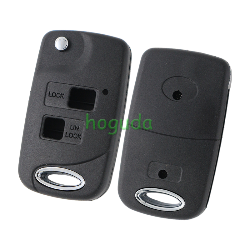 For Toyota 2 button modified folding remote key blank with Toy47 blade
