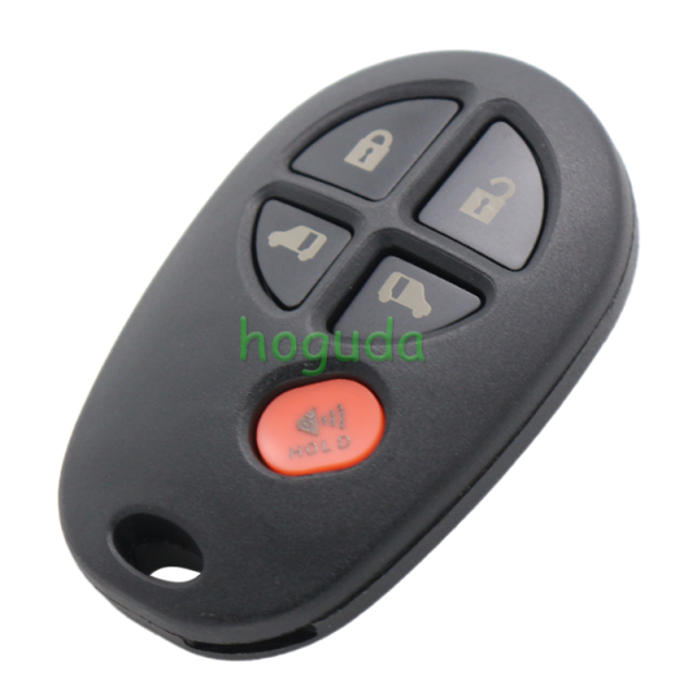 For Toyota 5 button remote key blank