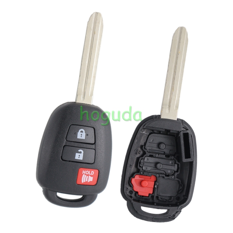 For high quality GTL Toyota 2+1 button remote key blank enhanced version