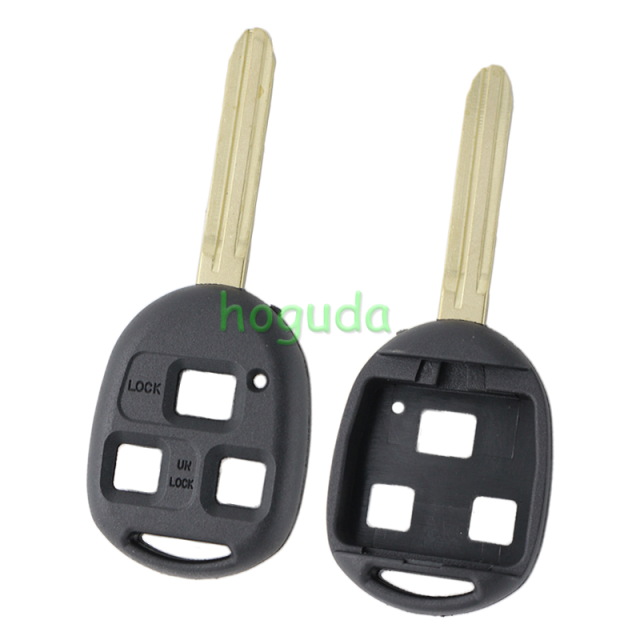 For High quality Toyota 3 button remote key blank with TOY43 blade