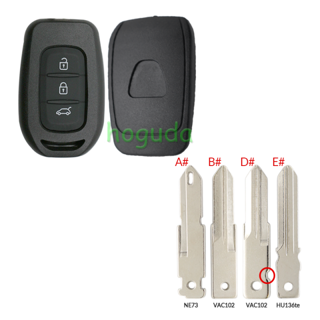 For Renault 3 button Key shell with blade , please choose the blade which you need