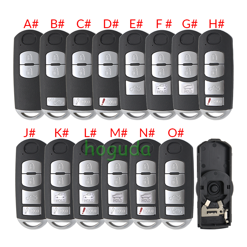 For Mazda 2/2+1/3/3+1/4 buttons remote key blank .3 part of the key
