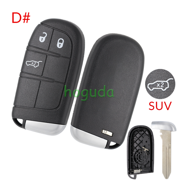 For Chrysler 2/2+1/3/3+1/4+1/5 button remote key shell without logo