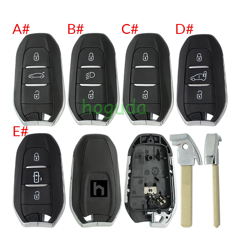 For Peugeot 3 button remote key blank with VA2 blade Please choose the button.