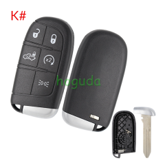 For Chrysler 2/2+1/3/3+1/4+1/5 button remote key shell without logo