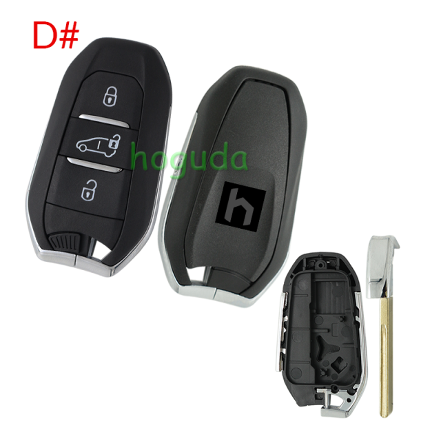For Peugeot 3 button remote key blank with HU83 blade Please choose the button.