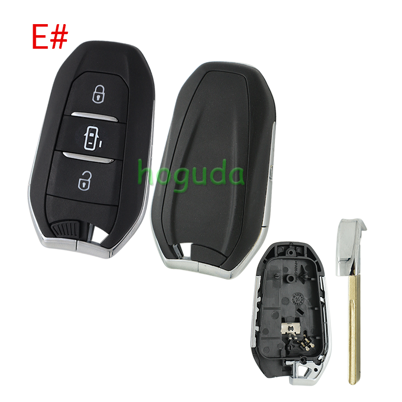For Peugeot 3 button remote key blank with HU83 blade without logo.Please choose the button.