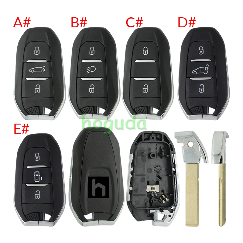 For Peugeot 3 button remote key blank with HU83 blade Please choose the button.