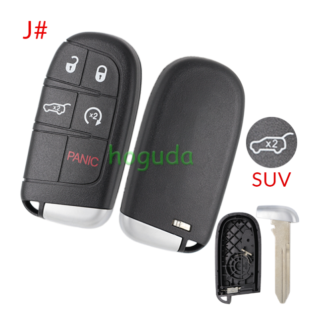 For Chrysler 2/2+1/3/3+1/4+1/5 button remote key shell without logo