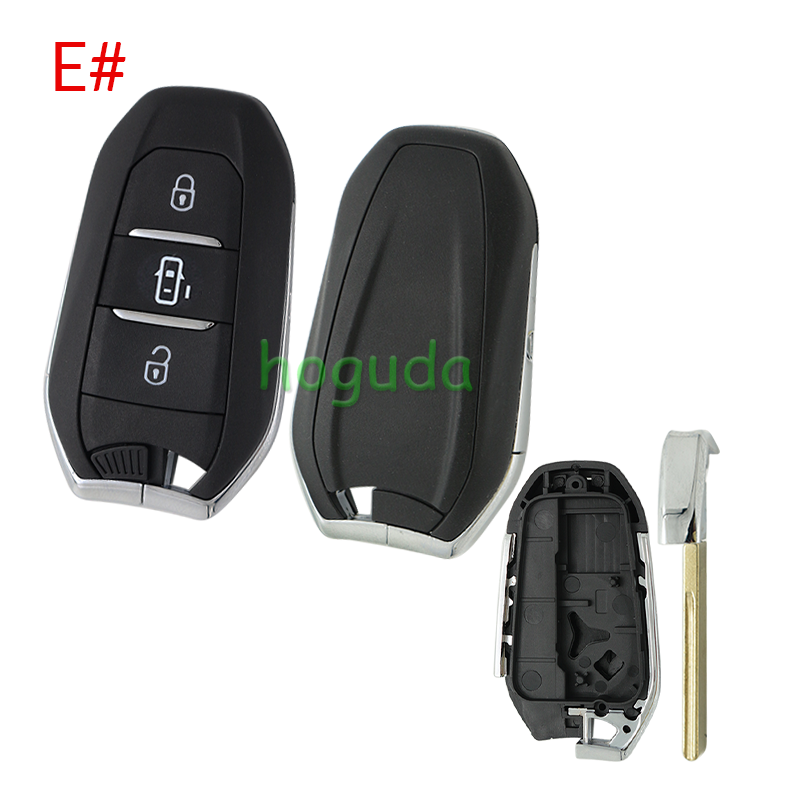 For Peugeot 3 button remote key blank with HU83 blade without logo.Please choose the button.