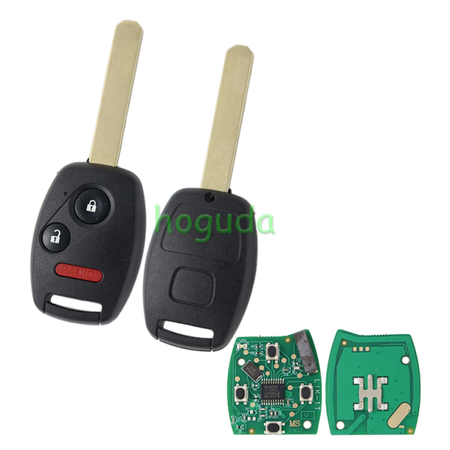 For Honda 2+1 button remote car key with 313.8Mhz  46chip PCF7961  FCC ID : MLBHLK-1T