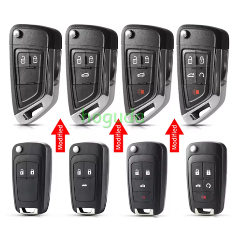For Chevrolet 2/3/3+1/4+1 buttons modified key shell