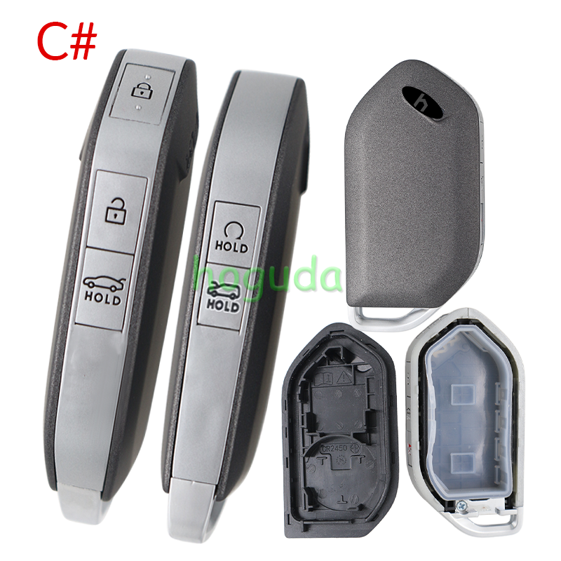 For new 2023-2025 Kia Telluride Sorento K5 Carnival 3/4/5/6/7/8 buttons remote key shell