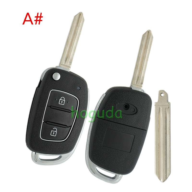 For New Hyundai 2/2+1/3/3+1 button remote key blank with HY14 left Blade