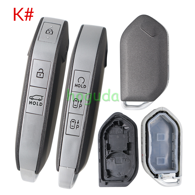 For new 2023-2025 Kia Telluride Sorento K5 Carnival 3/4/5/6/7/8 buttons remote key shell without logo