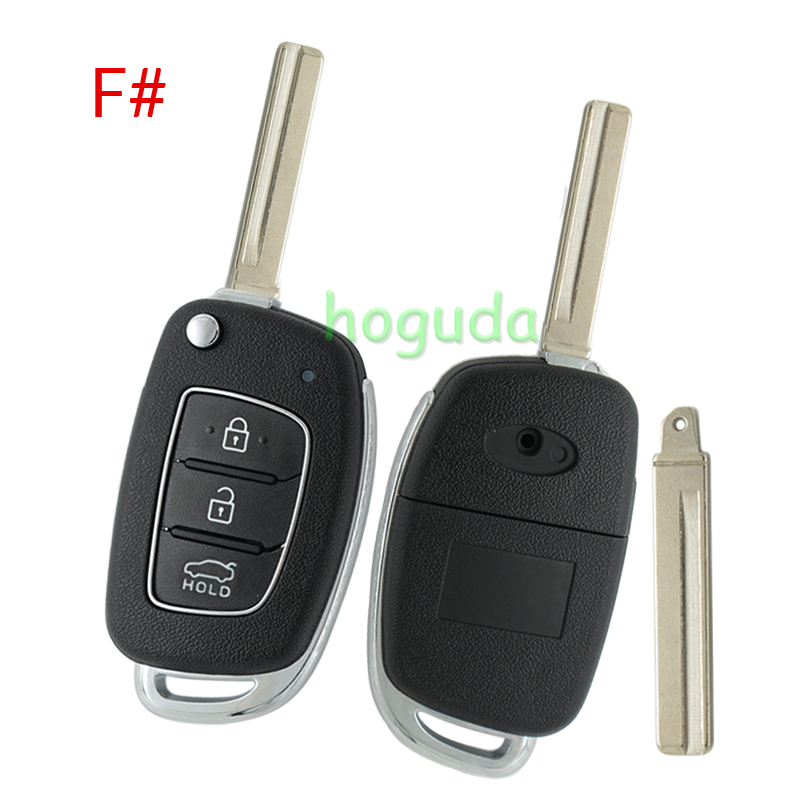 For New Hyundai 2/2+1/3/3+1 button remote key blank with HY20 left Blade