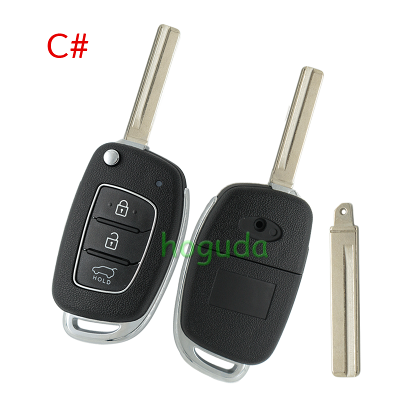 For New Hyundai 2/2+1/3/3+1 button remote key blank with HY20 left Blade