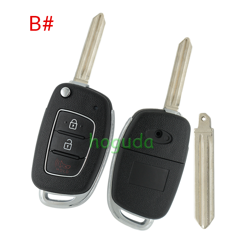 For New Hyundai 2/2+1/3/3+1 button remote key blank with HY14 left Blade