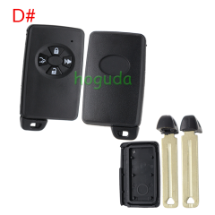 For Toyota 2 button remote key blank , the blade with two side groove (black)