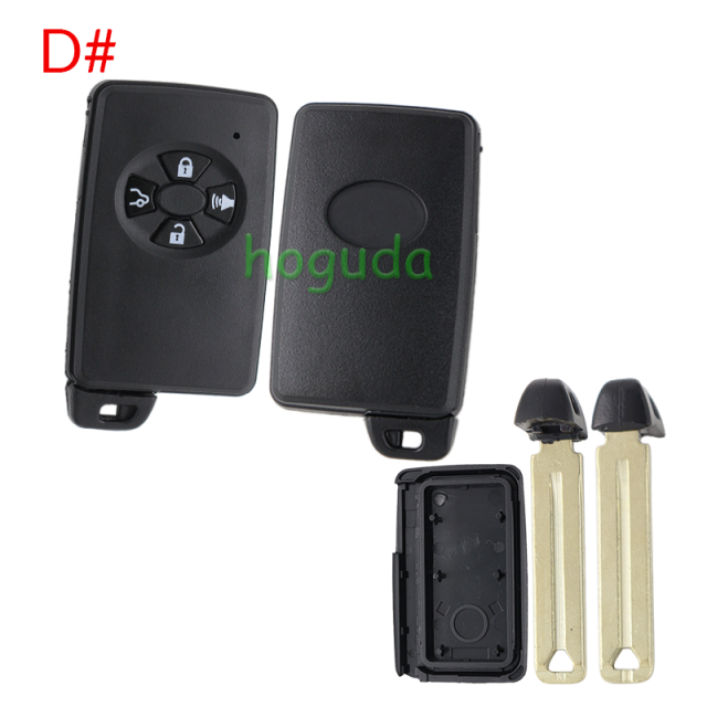 For Toyota 2 button remote key blank , the blade with two side groove (black)
