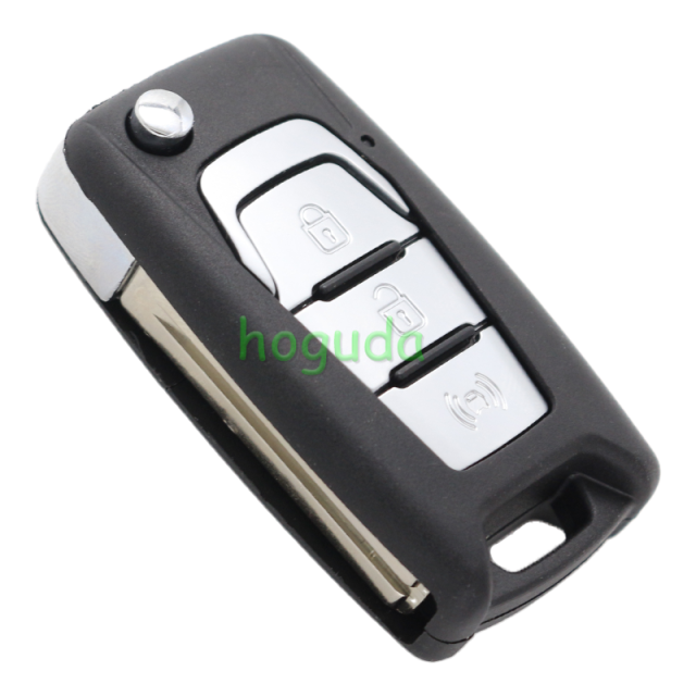 For Ssangyong Korando Actyon C200 3 button remote key with  433MHz ID60 Chip OEM PCB and AF key shell P/N: 87540-34100