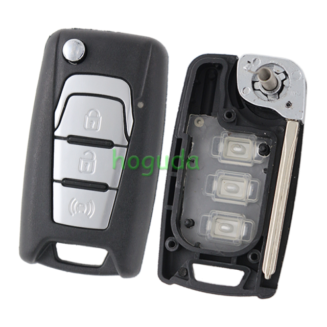 For Ssangyong Korando Actyon C200 3 button remote key with  433MHz ID60 Chip OEM PCB and AF key shell P/N: 87540-34100
