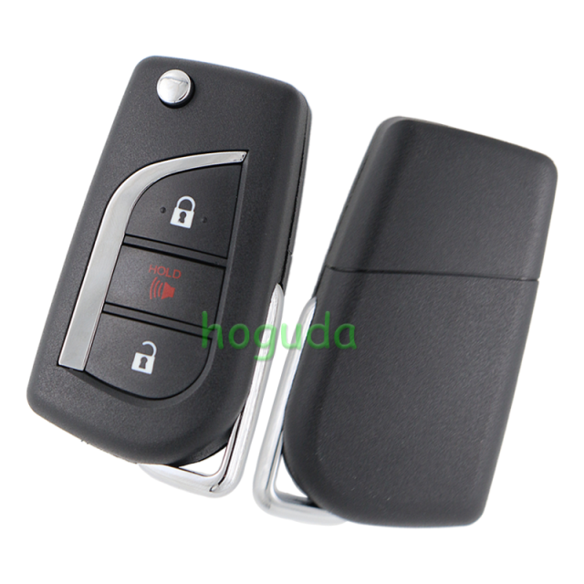 For Toyota Corolla iM 2+1 button Remote Flip Key without chip  FCC :HYQ12BFA