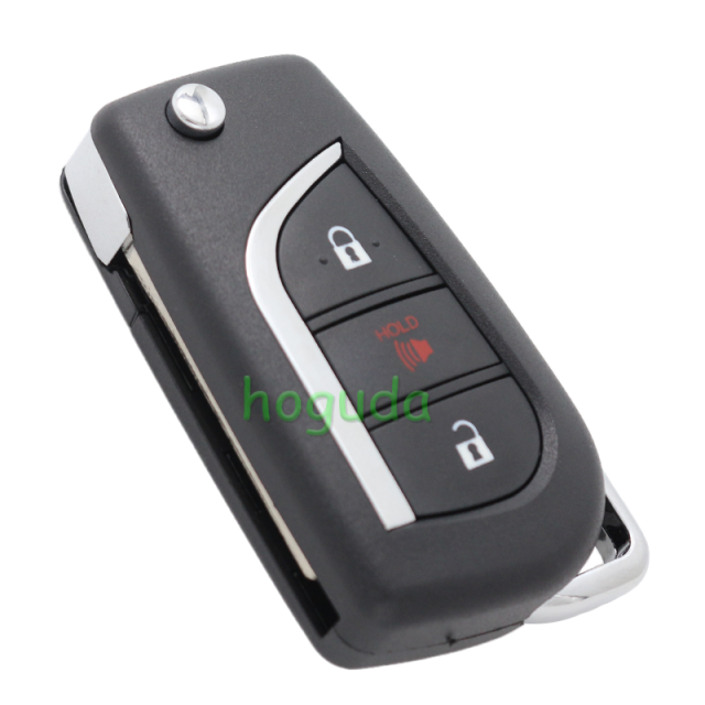 For Toyota Corolla iM 2+1 button Remote Flip Key without chip  FCC :HYQ12BFA