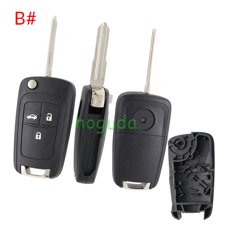 For  Chevrolet 3 button remote key shell with left blade