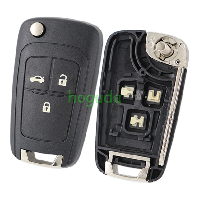 For  Chevrolet 3 button remote key shell with left blade