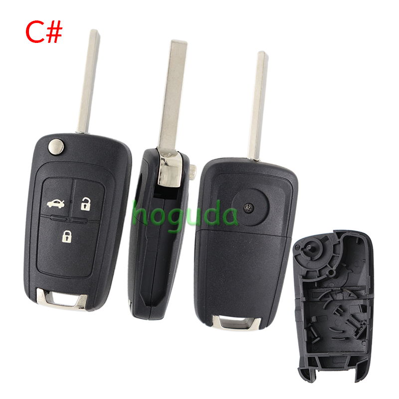 For  Chevrolet 3 button remote key shell with left blade